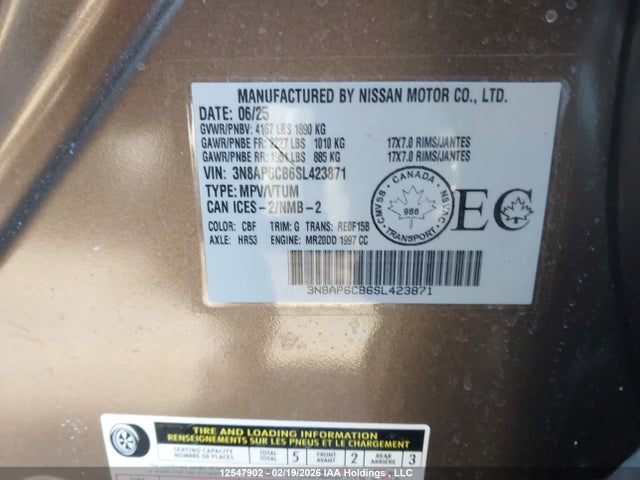 Nissan KICKS SV 2025 3N8AP6CB6SL423871 Image 9