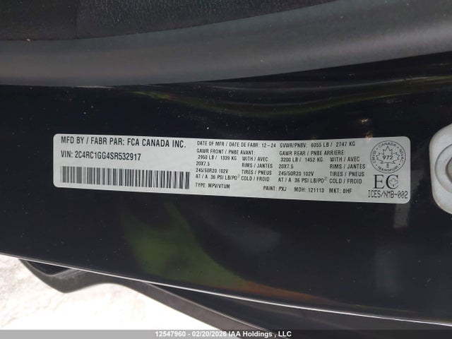 Chrysler Pacifica Limited 2025 2C4RC1GG4SR532917 Image 9