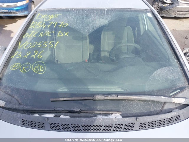Aukcja sprzedaży 2007 Honda Civic Dx, vin: 2HGFA15287H025551, numer aukcji: 12547970