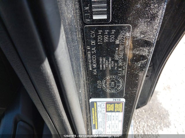 3KPF34AD7RE722290 KIA Forte