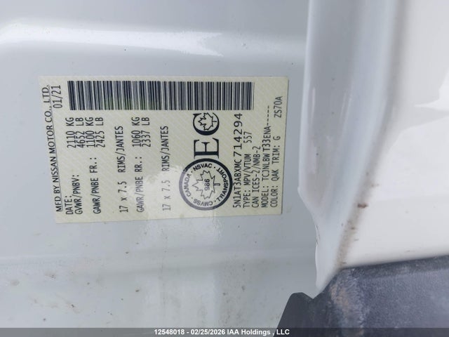 Nissan ROGUE S 2021 5N1AT3ABXMC714294 Image 19