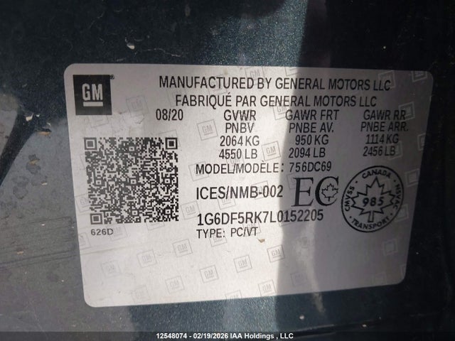 1G6DF5RK7L0152205 Cadillac Ct4 Premium Luxury