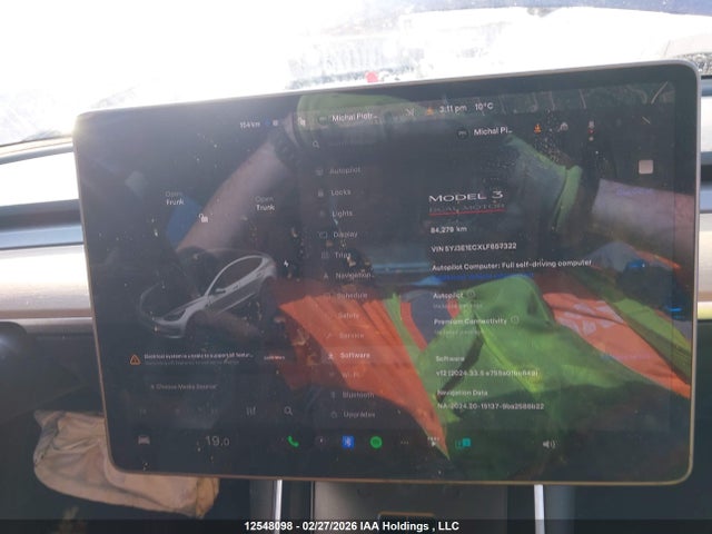 5YJ3E1ECXLF657322 Tesla Model 3 Performance