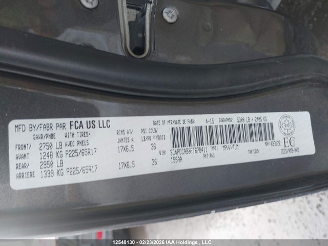 Dodge JOURNEY SE 2015 3C4PDCAB0FT678411 Image 17