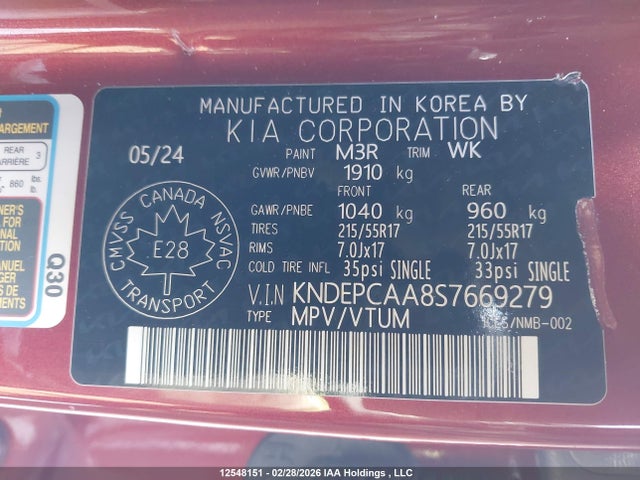 KNDEPCAA8S7669279 KIA Seltos Lx