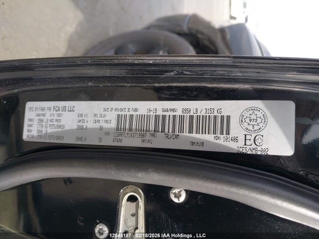 1C6RR7LM1KS719907 RAM 1500 Classic Slt