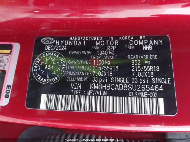 Hyundai Kona Sel 2025 KM8HBCAB8SU265464 Image 9