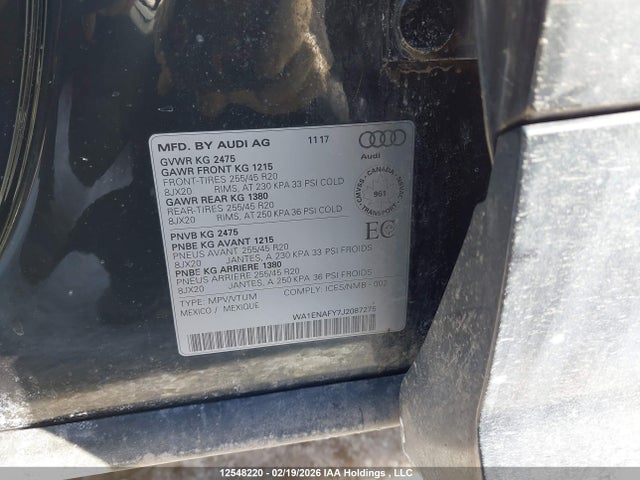 WA1ENAFY7J2087275 Audi Q5 Progressiv S-line