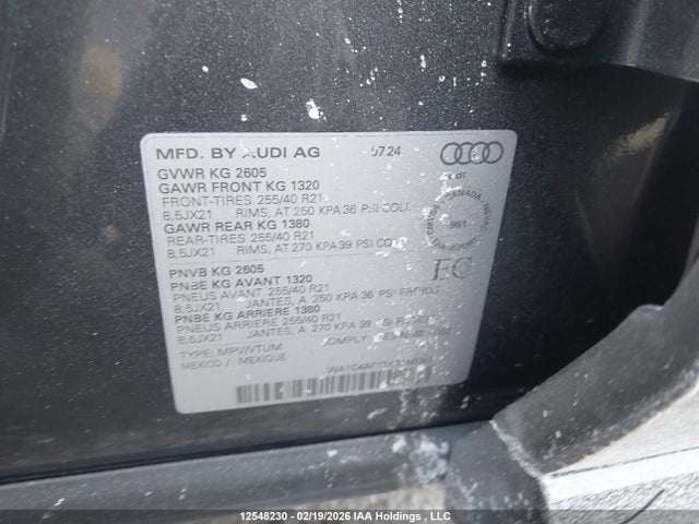 WA1C4AFY1R2150697 Audi Sq5 3.0t Technik