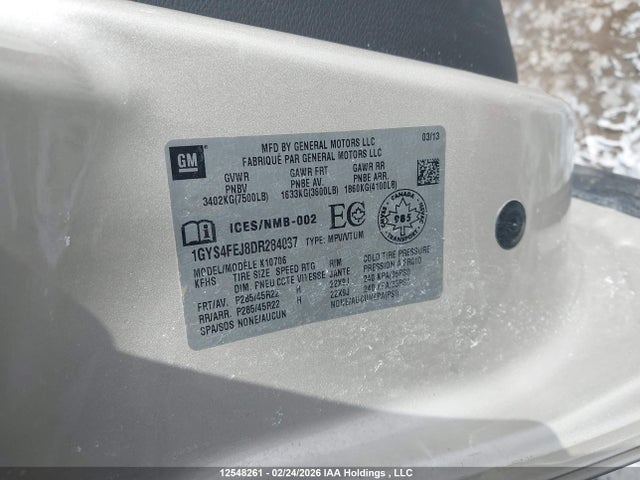 2013 Cadillac Escalade Hybrid მანქანა იყიდება აუქციონზე, vin: 1GYS4FEJ8DR284037, აუქციონის ნომერი: 12548261