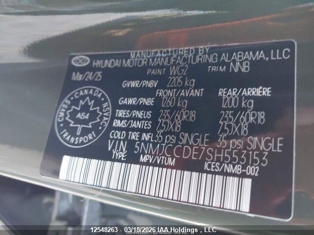 5NMJCCDE7SH553153 Hyundai TUCSON SEL