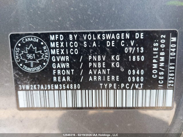 3VW2K7AJ9EM354880 Volkswagen Jetta
