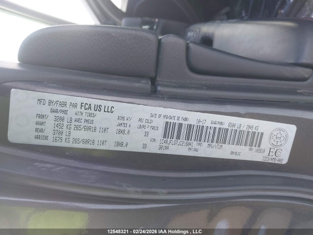 1C4RJFLG7JC216041 Jeep Grand Cherokee Trailhawk