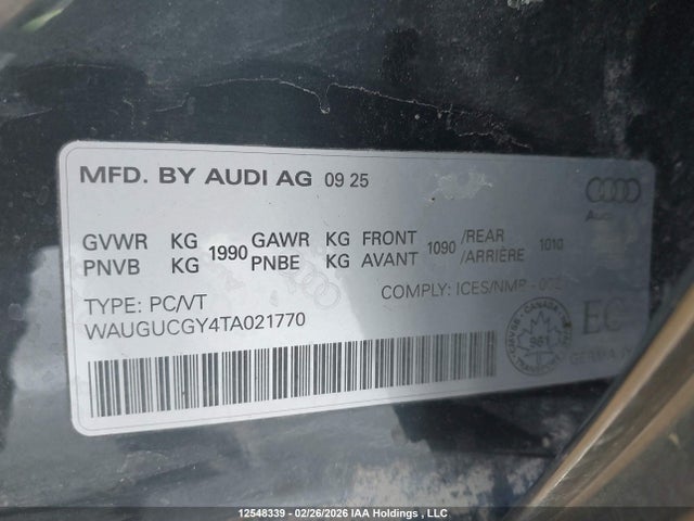 WAUGUCGY4TA021770 Audi A3 40