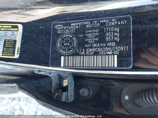 Aukcja sprzedaży 2022 Hyundai Venue Sel/limited, vin: KMHRC8A38NU150911, numer aukcji: 12548350