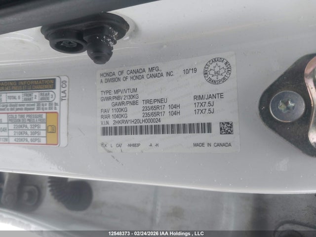 2HKRW1H20LH000024 Honda CR-V LX