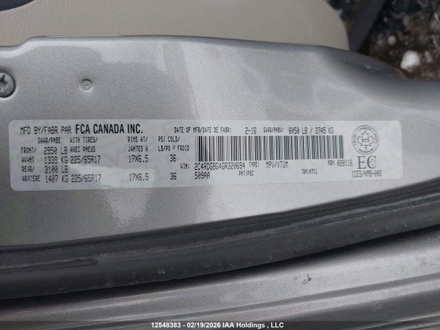 Aukcja sprzedaży 2016 Dodge Grand Caravan Se, vin: 2C4RDGBG4GR320694, numer aukcji: 12548383
