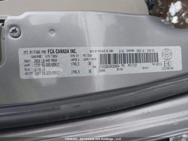 Aukcja sprzedaży 2016 Dodge Grand Caravan Se, vin: 2C4RDGBG4GR320694, numer aukcji: 12548383