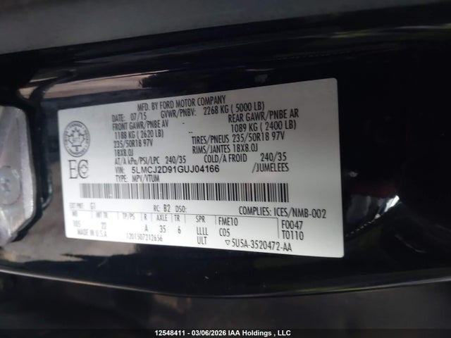 Lincoln MKC SELECT 2016 5LMCJ2D91GUJ04166 Image 17