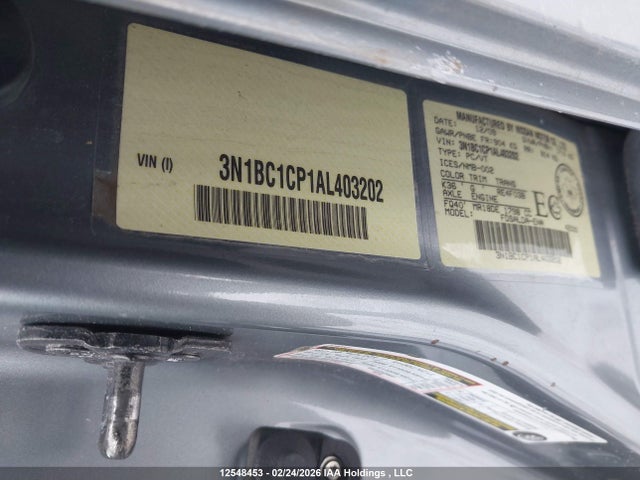 Aukcja sprzedaży 2010 Nissan Versa, vin: 3N1BC1CP1AL403202, numer aukcji: 12548453