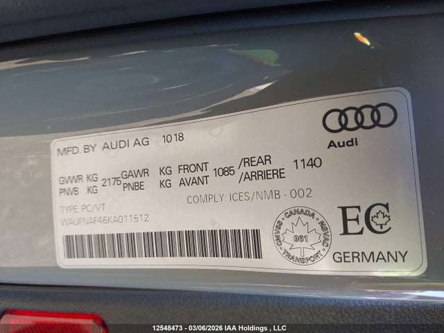 WAUFNAF46KA011512 Audi A4 45 Technik