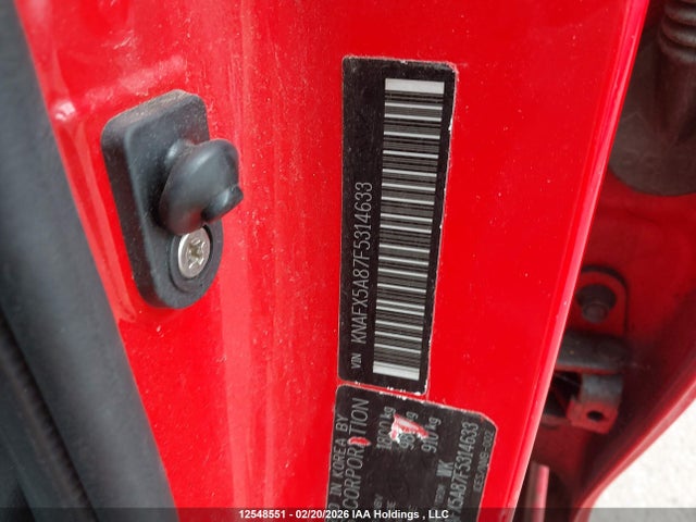 KNAFX5A87F5314633 KIA Forte 2.0l Ex/2.0l Lx+