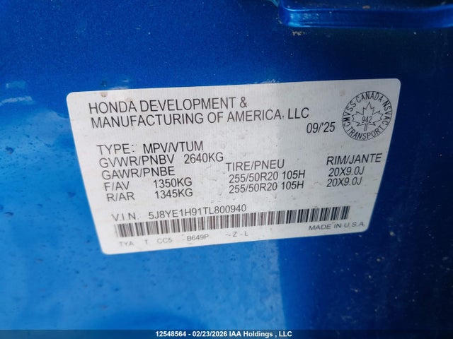 5J8YE1H91TL800940 Acura Mdx Platinum Elite A-spec