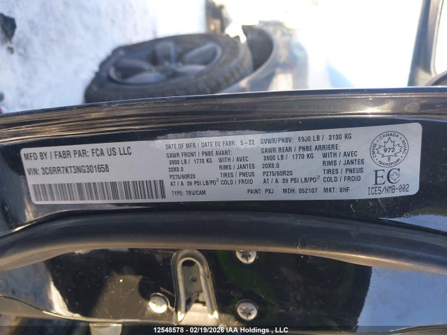 3C6RR7KT3NG301658 RAM 1500 Classic Tradesman