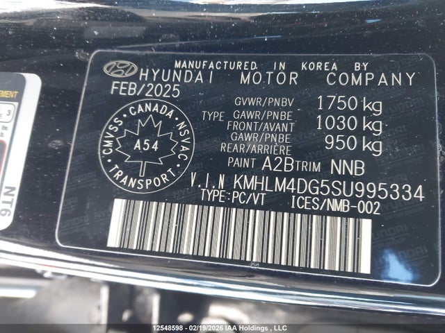 Aukcja sprzedaży 2025 Hyundai Elantra Sel Sport, vin: KMHLM4DG5SU995334, numer aukcji: 12548598