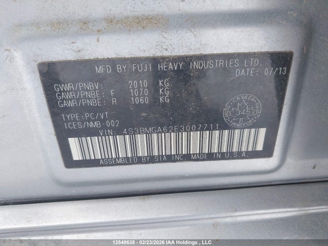 4S3BMGA62E3007711 Subaru Legacy 2.5i