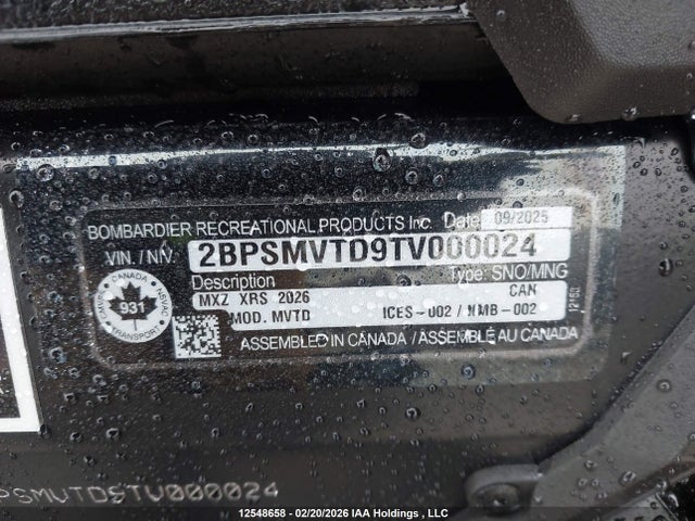 2BPSMVTD9TV000024 Skidoo Skidoo.