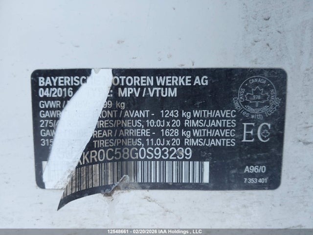 5UXKR0C58G0S93239 BMW X5 Xdrive35i