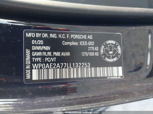 WP0AE2A77LL132253 Porsche Panamera 4 E-hybrid
