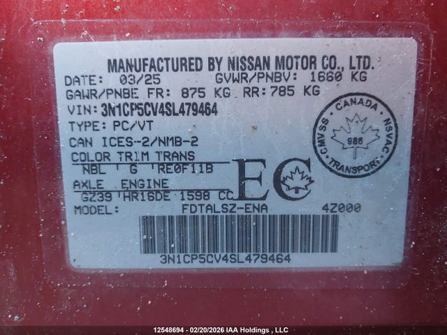3N1CP5CV4SL479464 Nissan Kicks Play Sv