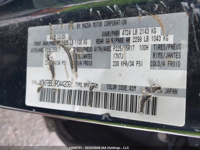 Aukcja sprzedaży 2024 Mazda Cx-5 Gx W/o Cd, vin: JM3KFBBL3R0442091, numer aukcji: 12548701
