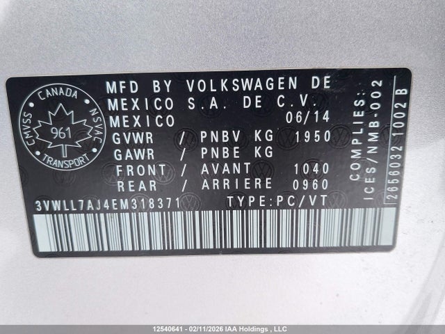 3VWLL7AJ4EM318371 Volkswagen Jetta 2.0 Tdi Highline/2.0 Tdi Trendline+