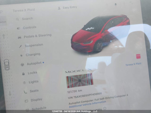 Продажа на аукционе авто 2023 Tesla Model X Plaid, vin: 7SAXCBE6XPF408986, номер лота: 12548709
