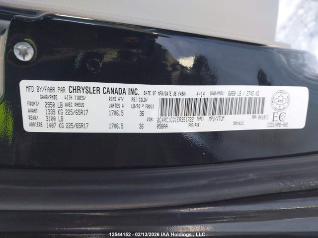 2C4RC1CG1ER351722 Chrysler Town &amp; Country Touring