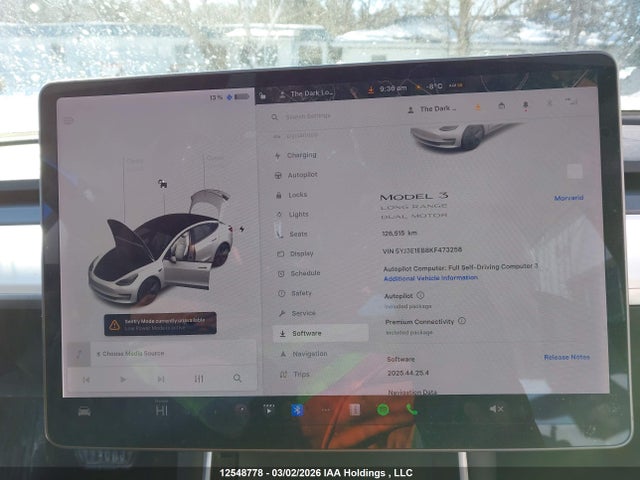 12548778 :رقم المزاد ، 5YJ3E1EB8KF473258 vin ، 2019 Tesla Model 3 Long Range/performance مزاد بيع