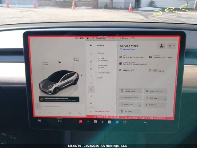 Продажа на аукционе авто 2023 Tesla Model 3 Rwd, vin: LRW3E1FA2PC845796, номер лота: 12548786