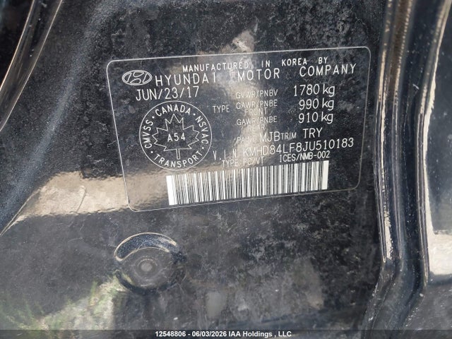 2018 Hyundai Elantra Gl მანქანა იყიდება აუქციონზე, vin: KMHD84LF8JU510183, აუქციონის ნომერი: 12548806