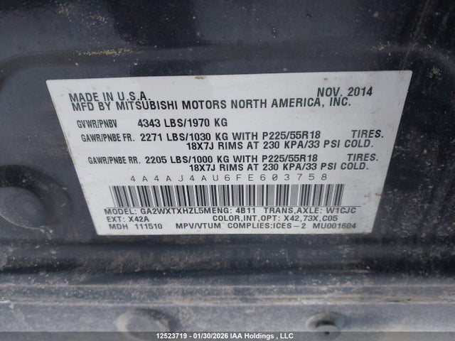 Mitsubishi Rvr Gt/se 2015 4A4AJ4AU6FE603758 Image 17