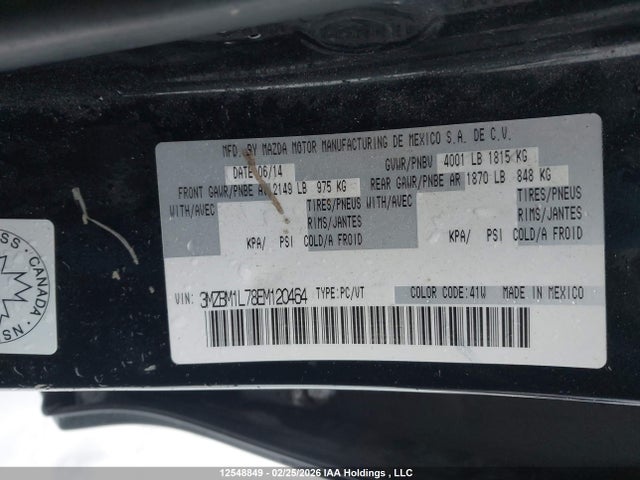 3MZBM1L78EM120464 Mazda Mazda3 Gs-sky