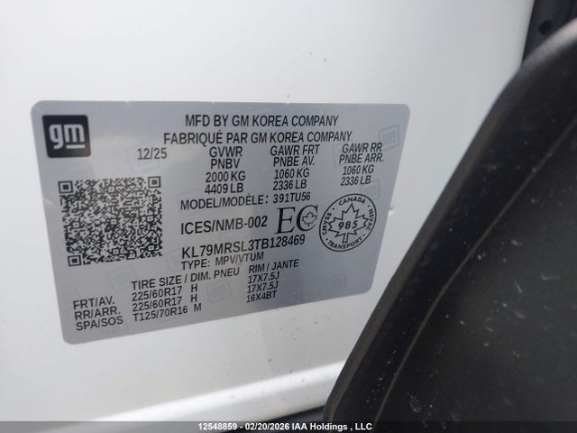 KL79MRSL3TB128469 Chevrolet Trailblazer Lt