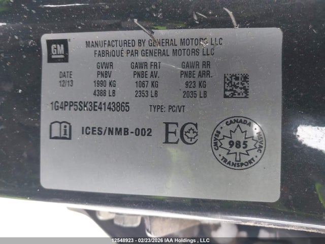 Buick Verano 2014 1G4PP5SK3E4143865 Image 9
