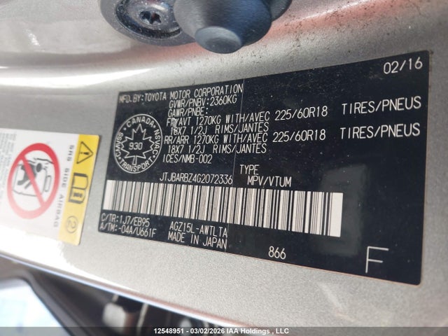 JTJBARBZ4G2072336 Lexus Nx 200t 200t