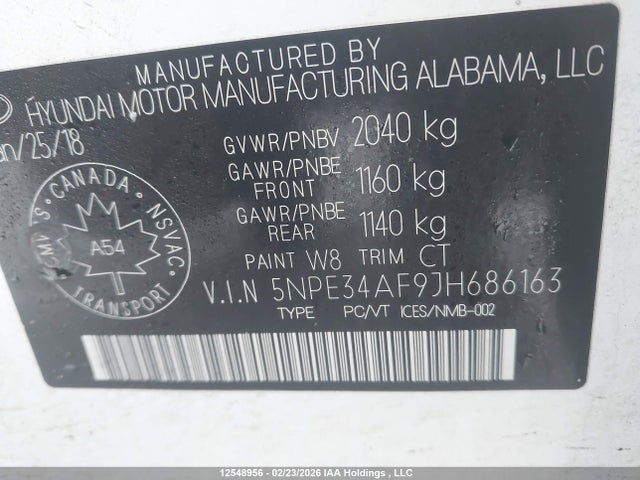 5NPE34AF9JH686163 Hyundai Sonata Sport/limited/sel