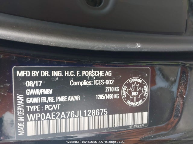 Porsche Panamera E-hybrid 4 2018 WP0AE2A76JL128675 Image 9