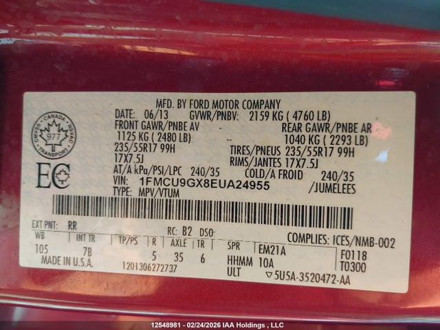1FMCU9GX8EUA24955 Ford Escape