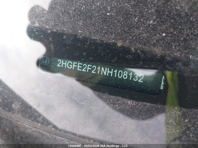 2HGFE2F21NH108132 Honda Civic Lx